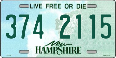 NH license plate 3742115