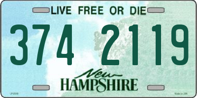 NH license plate 3742119