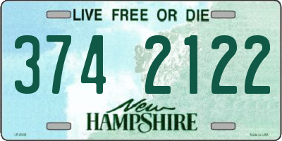 NH license plate 3742122