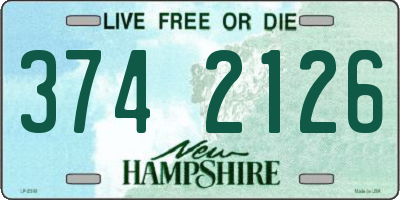 NH license plate 3742126