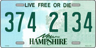 NH license plate 3742134