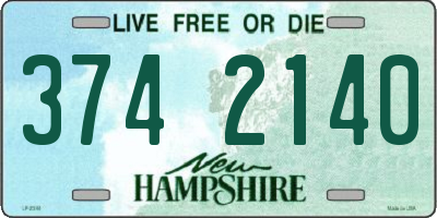 NH license plate 3742140