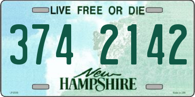 NH license plate 3742142
