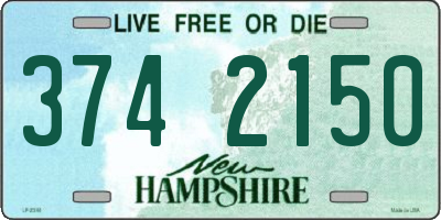 NH license plate 3742150