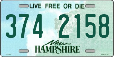 NH license plate 3742158