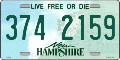 NH license plate 3742159
