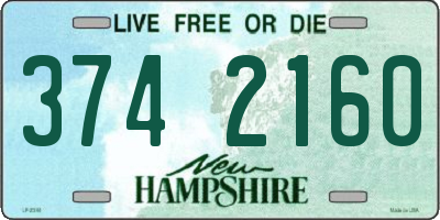 NH license plate 3742160