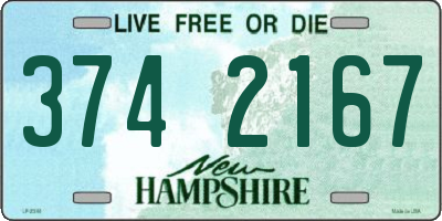 NH license plate 3742167