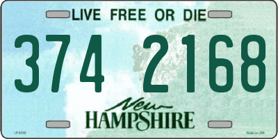 NH license plate 3742168