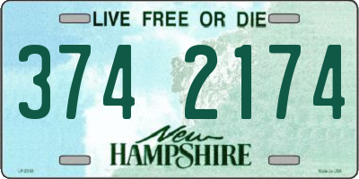 NH license plate 3742174