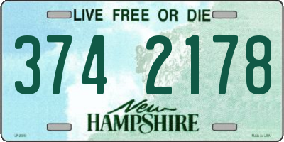 NH license plate 3742178