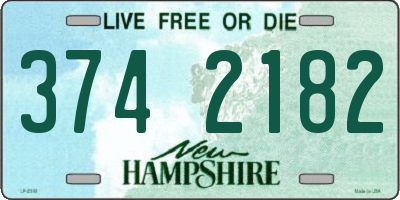NH license plate 3742182