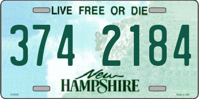 NH license plate 3742184