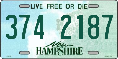 NH license plate 3742187