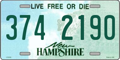 NH license plate 3742190