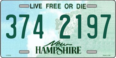 NH license plate 3742197