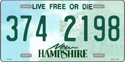 NH license plate 3742198