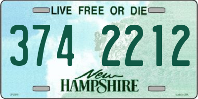 NH license plate 3742212