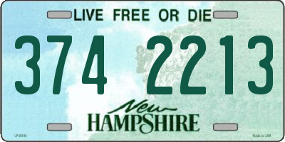 NH license plate 3742213