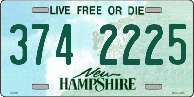 NH license plate 3742225