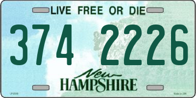 NH license plate 3742226