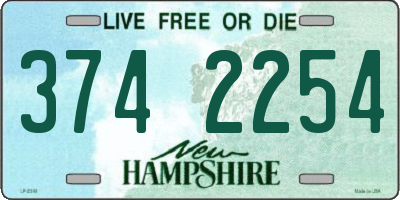 NH license plate 3742254