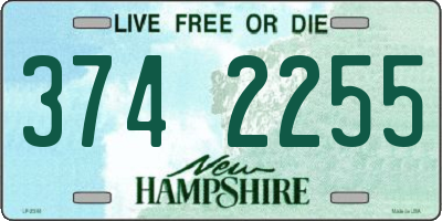 NH license plate 3742255