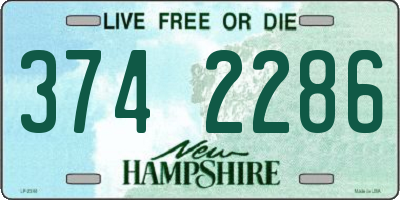 NH license plate 3742286