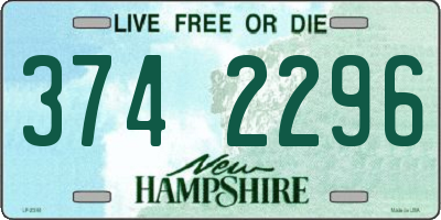 NH license plate 3742296