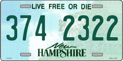 NH license plate 3742322
