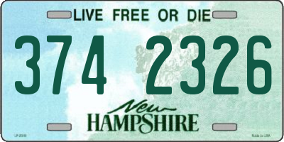 NH license plate 3742326