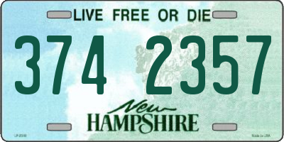NH license plate 3742357