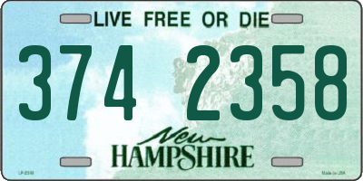 NH license plate 3742358