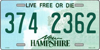 NH license plate 3742362