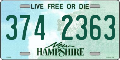 NH license plate 3742363