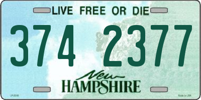 NH license plate 3742377