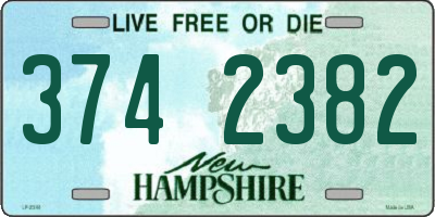 NH license plate 3742382