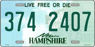 NH license plate 3742407
