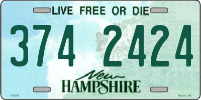 NH license plate 3742424