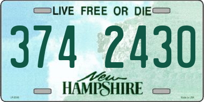 NH license plate 3742430