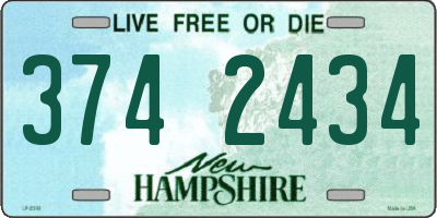 NH license plate 3742434