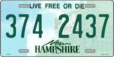 NH license plate 3742437