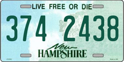 NH license plate 3742438