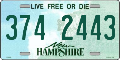 NH license plate 3742443