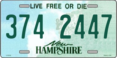 NH license plate 3742447