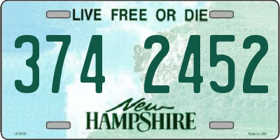 NH license plate 3742452