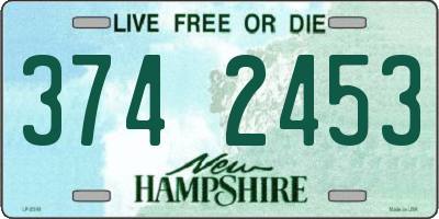 NH license plate 3742453