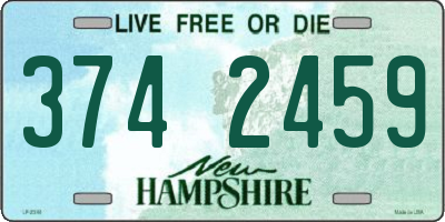 NH license plate 3742459