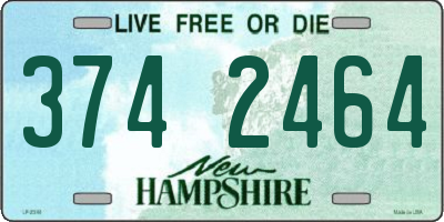 NH license plate 3742464