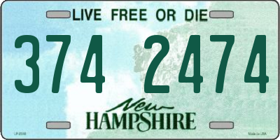 NH license plate 3742474